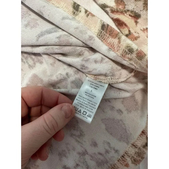 Anthropologie Sadie & Sage Crop Sweater, Cheetah, Lightweight, Over-sized, Large - Picture 4 of 5